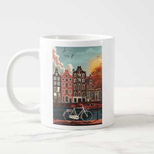 Grande Tasse Les maisons du canal d'Amsterdam