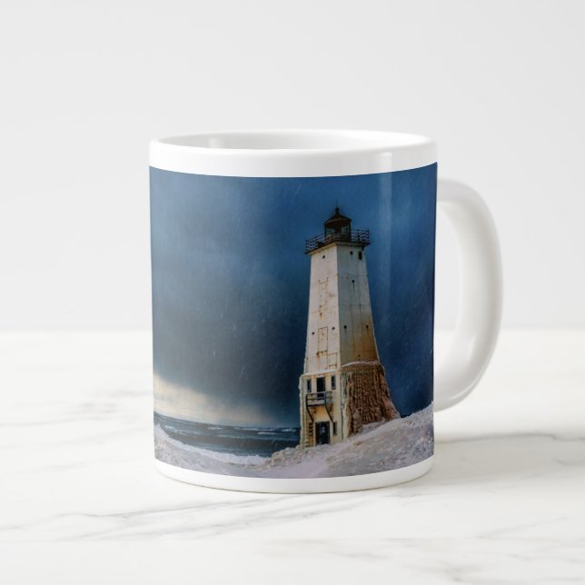 Grande Tasse Les phares | Frankfort Lighthouse Lake Michigan (Devant droit)