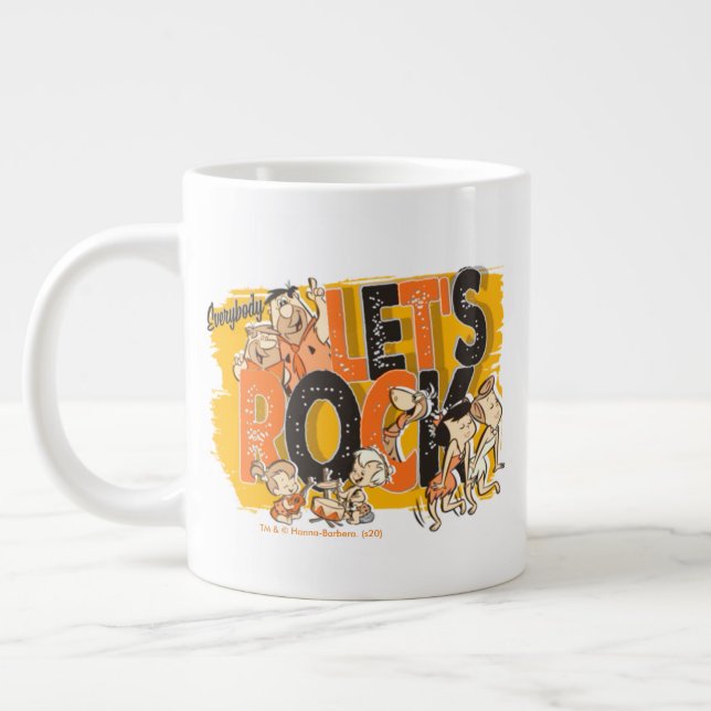 Grande Tasse Les Pierrafeu | Tout le monde Rock (Gauche)