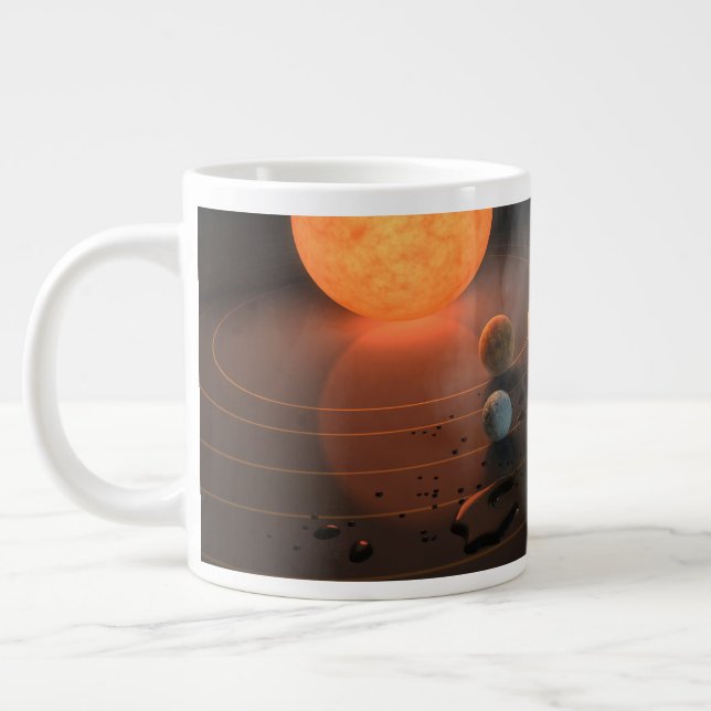 Grande Tasse Les Sept Planètes De Trappist-1 En Orbite Autour D (Gauche)