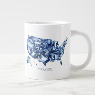 Grande Tasse Les terres que j'aime - Carte des États-Unis