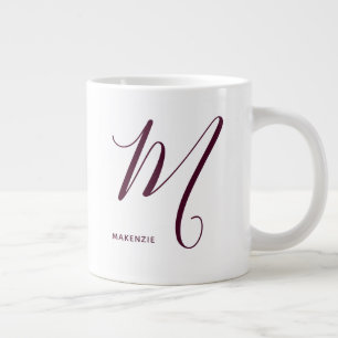 GRANDE TASSE LETTRE BOURMANDE MONOMOBILE M BLANC