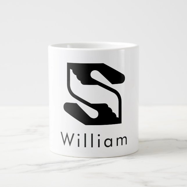 Grande Tasse Lettre de main tendue professionnelle pour entrepr (Devant)