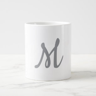 GRANDE TASSE LETTRE INITIALE GRECQUE CHIC MOYENNE