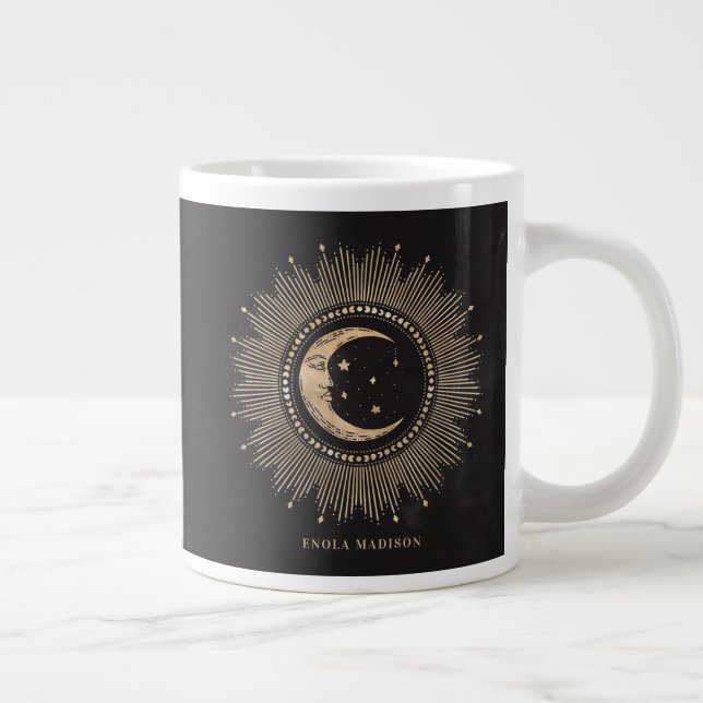 Grande Tasse L'homme croissant sur la lune Personnalisé (Droite)