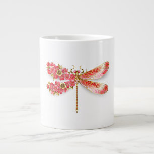 Grande Tasse libellule de fleurs avec sakura de bijoux