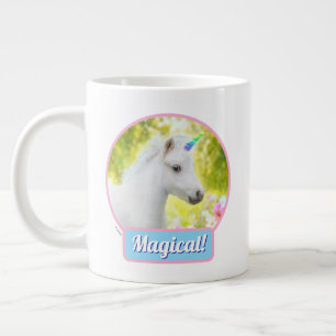 Grande Tasse Licorne Poney Blanc