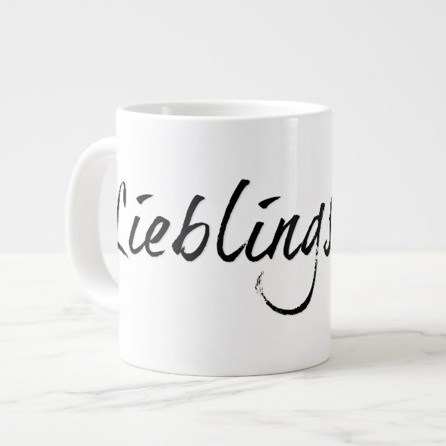 Grande Tasse Lieblingspapa - schwarzer Schriftzug 00001 (Devant gauche)