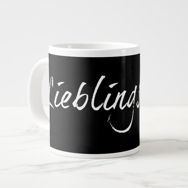 Grande Tasse Lieblingspapa - weißer Schriftzug 0001 (Devant gauche)
