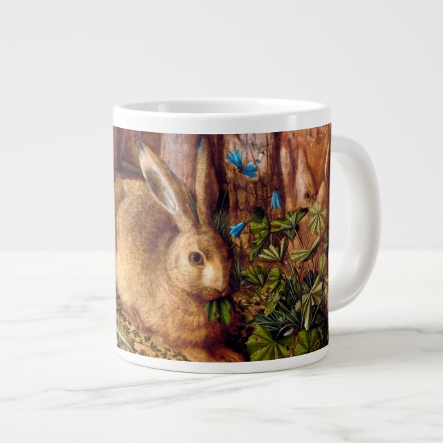 Grande Tasse Lièvre dans la forêt Hans Hoffmann Rabbit Peinture (Devant droit)