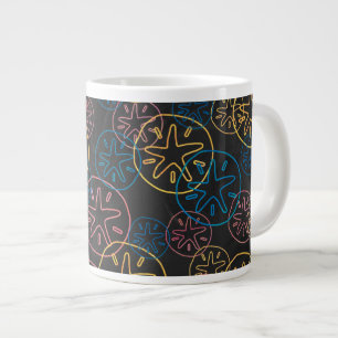 Grande Tasse Lignes de Dollar de Sable Rouge Jaune Bleu
