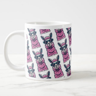 Grande Tasse Llama vous dit Rock | Pose ironique dans les lunet