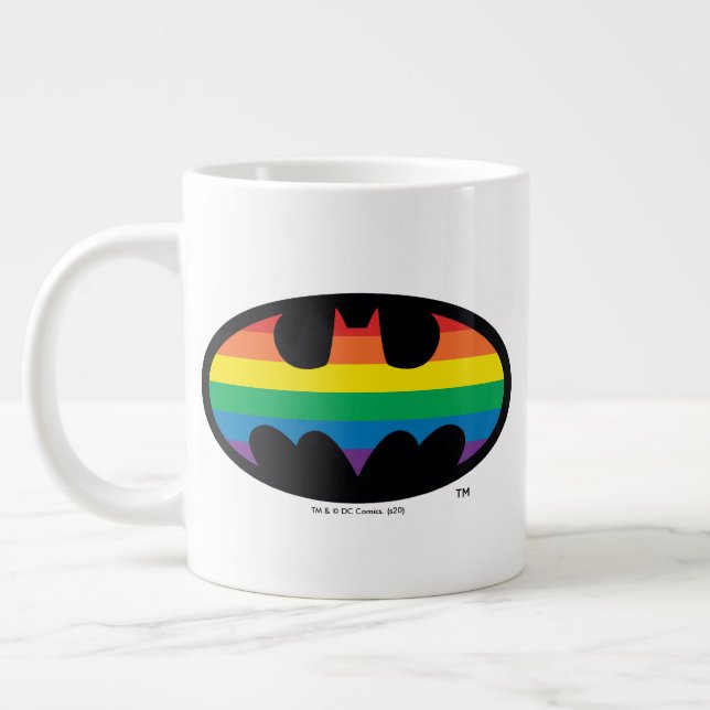 Grande Tasse Logo de Batman Rainbow (Gauche)