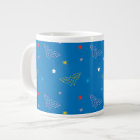 Logo de Wonder Woman et étoiles motif bleu