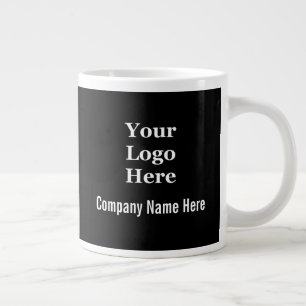 Grande Tasse Logo d'entreprise Nom de l'entreprise Marque noire
