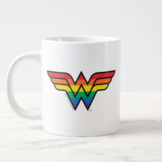Grande Tasse Logo Rainbow Wonder Woman (Gauche)