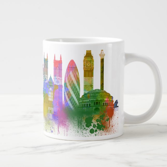 Grande Tasse Londres Skyline - Rainbow (Droite)