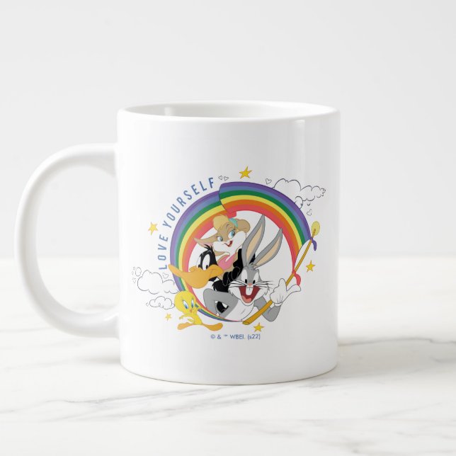 Grande Tasse LOONEY TUNES™ - Love Yourself Pride Badge (Gauche)