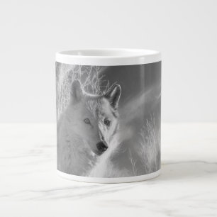 GRANDE TASSE LOUP BLANC FORÊT BLANCHE