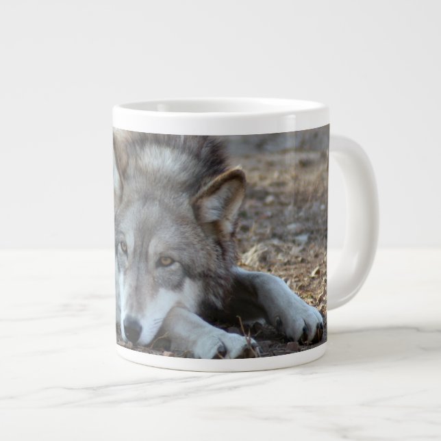 Grande Tasse loup gris-20 (Devant droit)