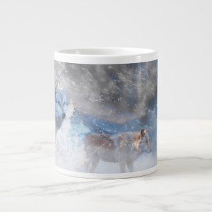 Grande Tasse Loup gris "WOLF TERITORIES" 20oz