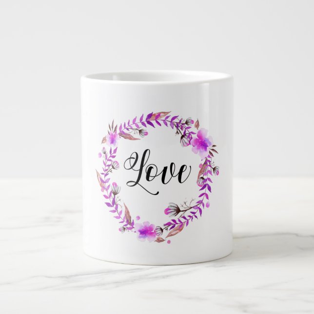 Grande Tasse *~* LOVE INTENTION EMOTO Floral Wreath (Devant)