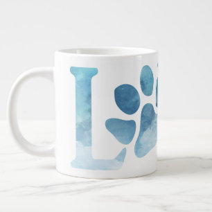 Grande Tasse Love Paw Blue