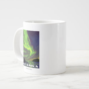 Grande Tasse Lumières du Nord et Vintage voyage des orques