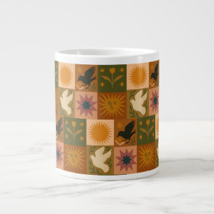 Grande Tasse Lune de soleil céleste Boho Retro