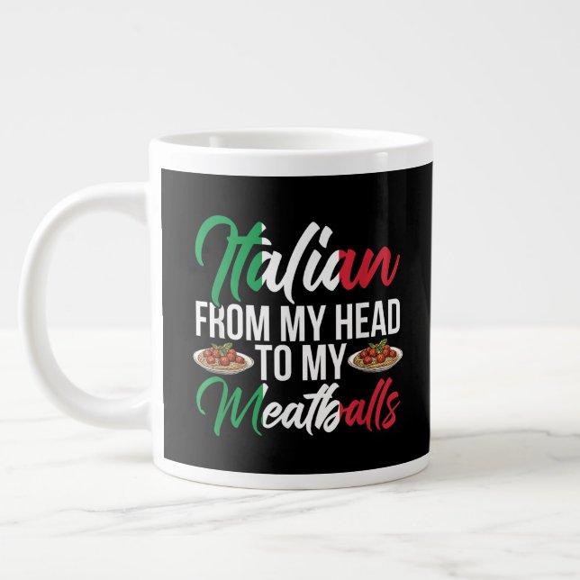 Grande Tasse Ma Tête À Mes Boulettes De Viande (Gauche)