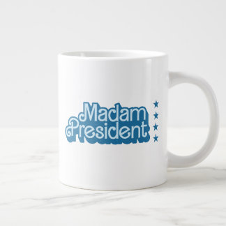 Grande Tasse Madame le Président Logo Blue Retro