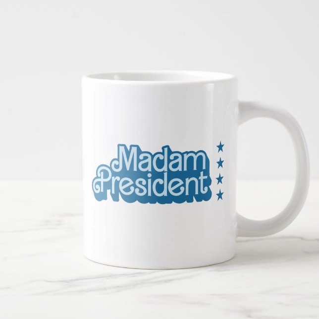 Grande Tasse Madame le Président Logo Blue Retro (Droite)