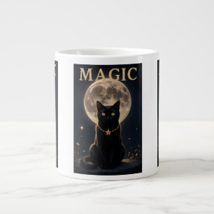 Grande Tasse MAGIC - Mystic Black Cat & Pleine lune Design