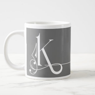 Grande Tasse Magnifique minimaliste élégant Monogramme K