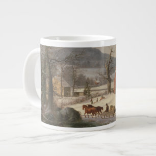 Grande Tasse Maison de l'école rouge (scène de campagne) 1858