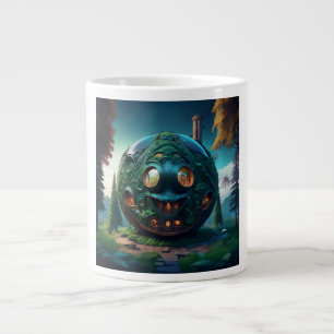 Grande Tasse Maison des Émoticônes Heureux