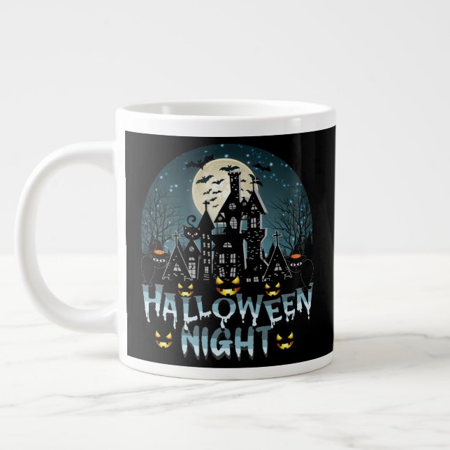 Grande Tasse Maison hantée, Soirée d'Halloween effrayante (Gauche)
