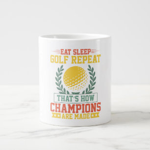 Grande Tasse Manger Dormir Golf Répéter Champions Golf