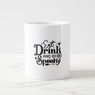 Grande Tasse Mangez, Buvez Et Soyez Squelettique Rétro Classiqu