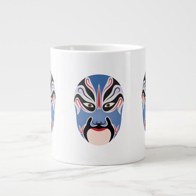 Grande Tasse Maquillage d'opéra de Pékin Lu Meng (Devant)
