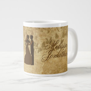 Grande Tasse Mariage vintage mariée Groom Il était une fois