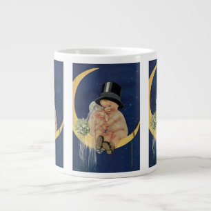 Grande Tasse Mariage vintage, Mariée mignonne et Groom sur une 