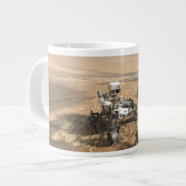 Grande Tasse Mars 2020 Rover Sur La Surface De Mars. (Devant gauche)