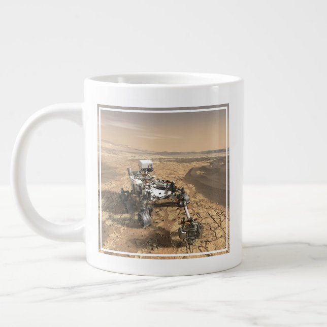 Grande Tasse Mars 2020 Rover Sur La Surface De Mars. (Gauche)