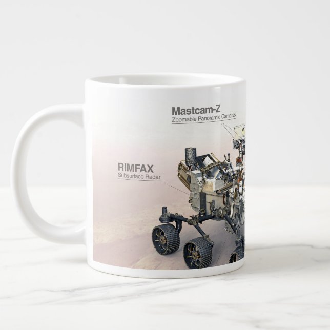 Grande Tasse Mars La Persévérance Rover Avec Instruments (Gauche)