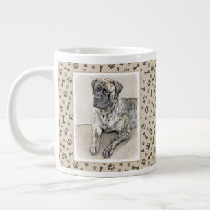 Grande Tasse Mastiff anglais (Brindle) Peinture - Chien Art