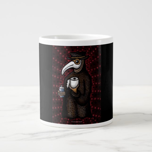 Grande Tasse Médecin de la peste avec du papier toilette (Devant)