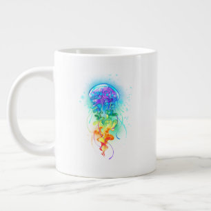 Grande Tasse Méduse arc-en-ciel