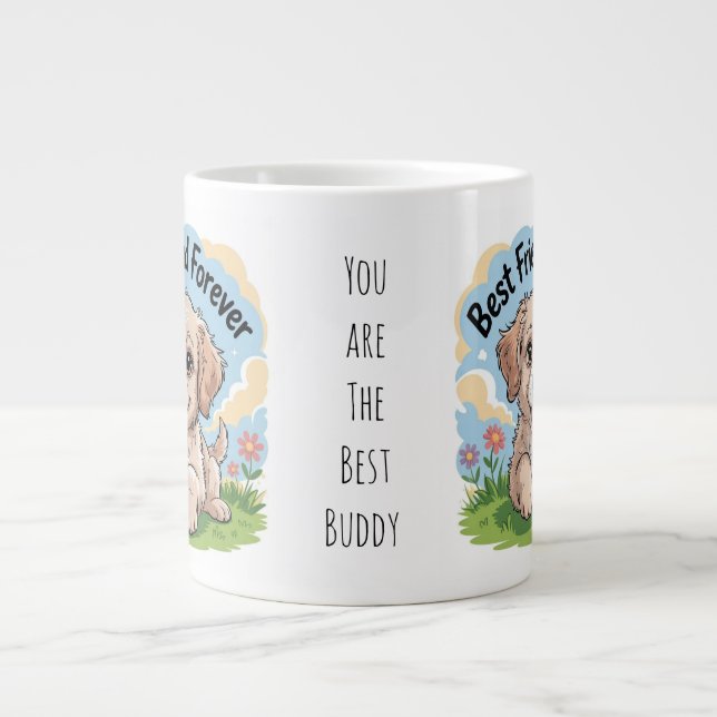 Grande Tasse Meilleur Ami Jamais mignon Chiot (Devant)