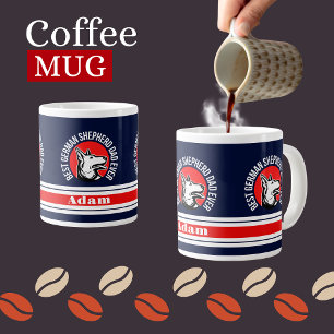 Grande Tasse Meilleur berger allemand personnalisé papa jamais